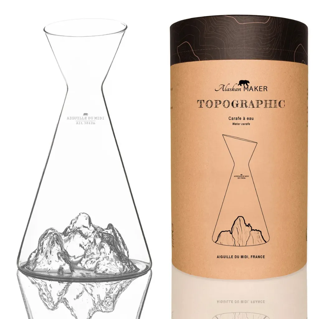 [5939-TOPO-CA-AM] Carafe à eau - Aiguille du Midi (Montagnes : Montagne Aiguille du Midi)