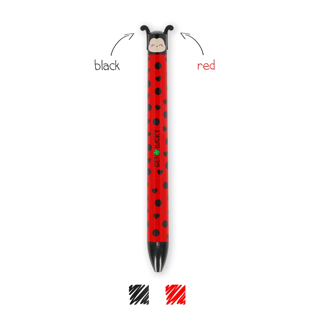 [2694-CLICK0030] Stylo à Bille 2 Couleurs Click&Clack – Édition Surprise Printemps-Été 2026 – Encres Rouge + Noire – Pointe 1,0 mm