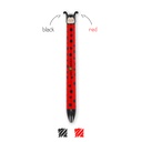 CLICK&CLACK - TWO-COLOUR STYLO BILLE - SECRET SPRING SUMMER 2026 1 - 1 MM - RED/BLACK ENCRE