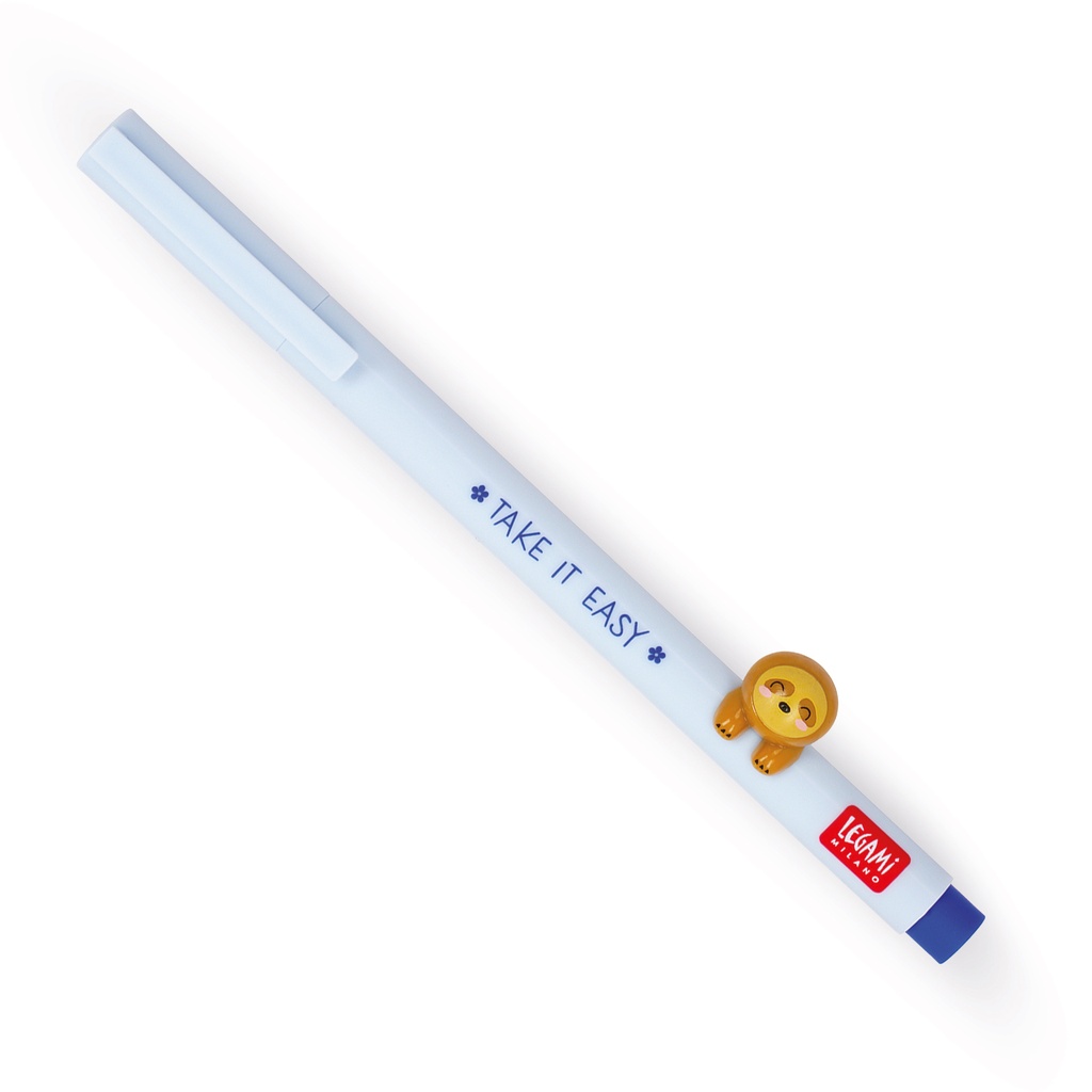 LOVELY FRIENDS - GEL PEN WITH ANIMAL DECORATION - SLOTH - 0,5 MM - BLUE ENCRE