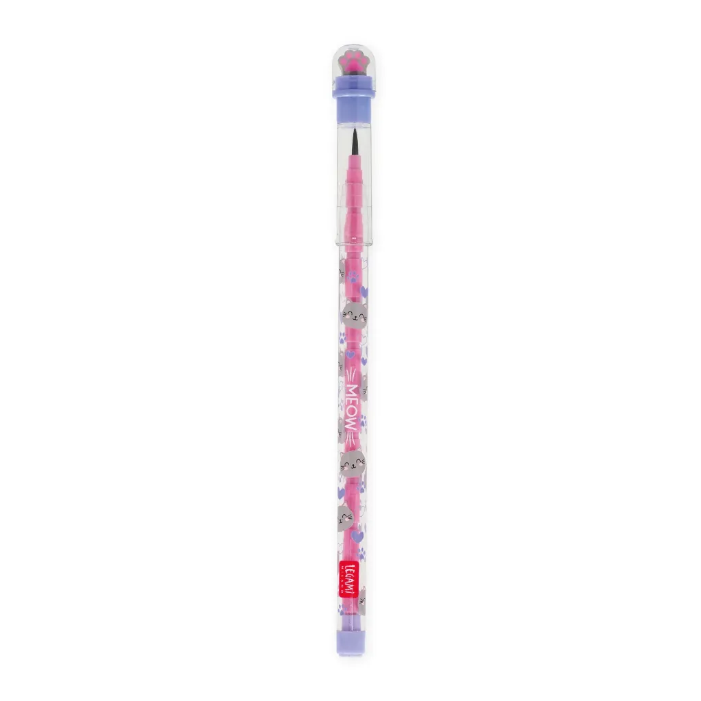 TAKE A TIP - STACKABLE PENCIL WITH ERASER - KITTY - 2B LEAD