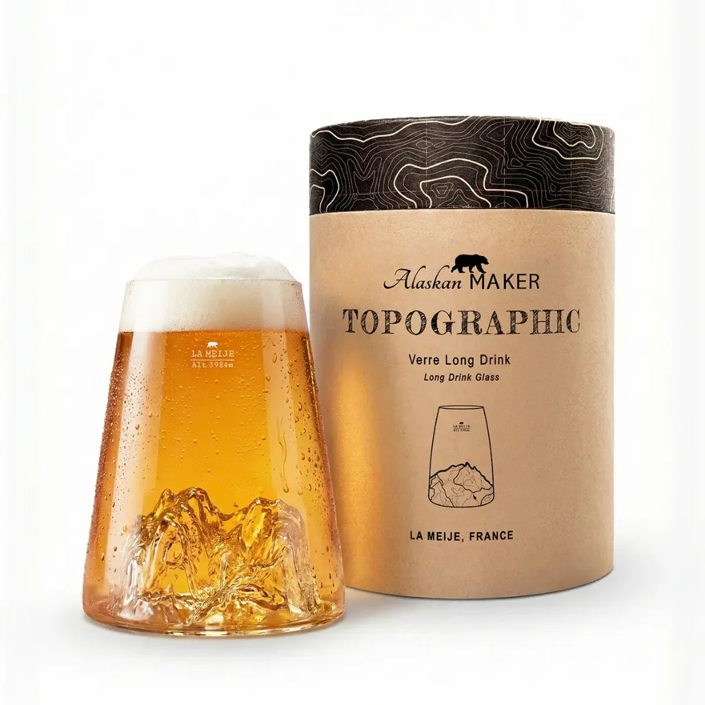 [5939-TOPO-VD-ME] Verre long drink - La Meije - TOPOGRAPHIC