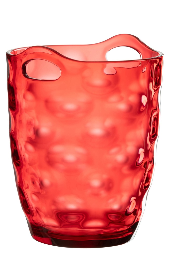 [7522-43961] Seau à glace plastique rouge