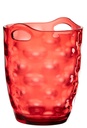 Seau à glace plastique rouge