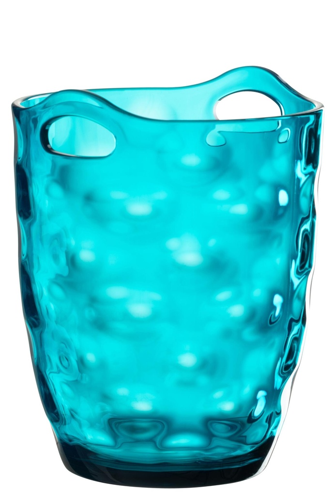 Seau à glace plastique bleu