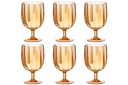 Lot de 6 verres à vin plastique orange