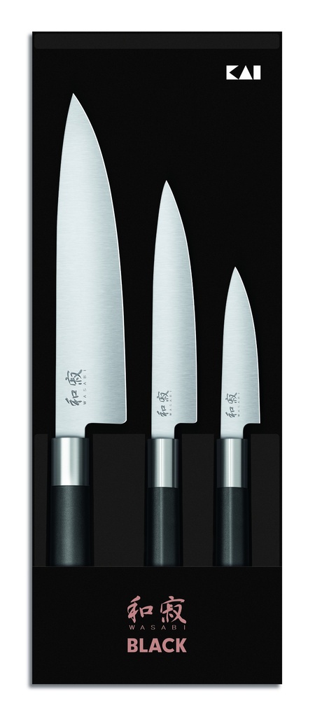 [9016-67S-300] Set 3 couteaux Wasabi Black (6710P,6715U,6720C)