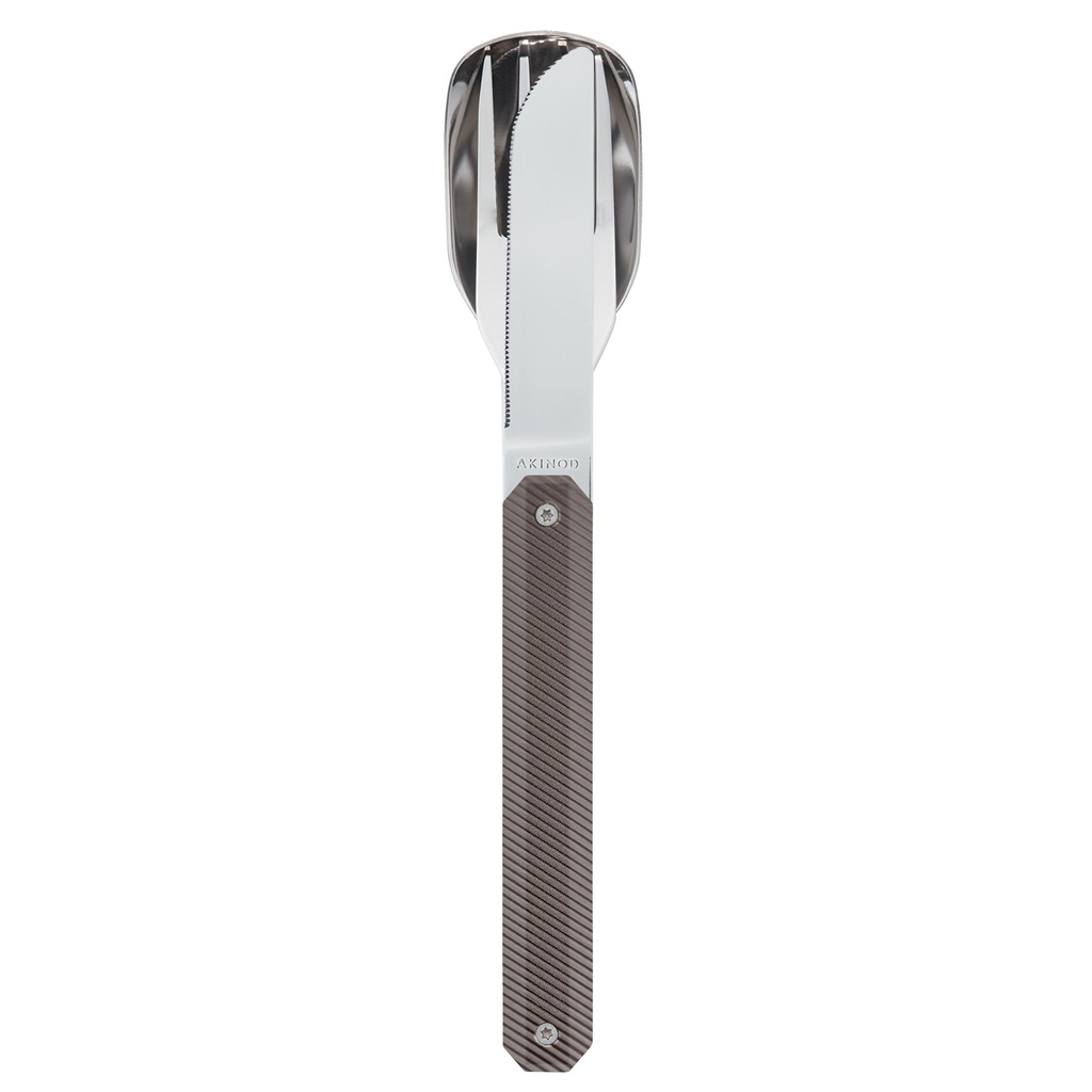Couverts Droits 12h34, Aluminium gris foncé
