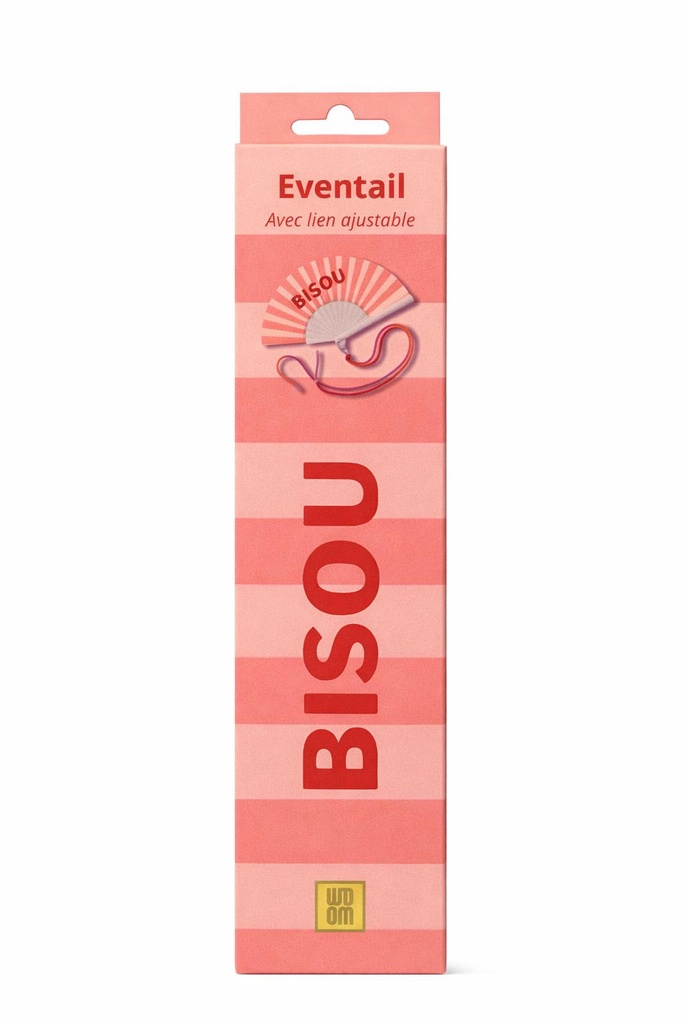 Eventail avec bandoulière - Bisou