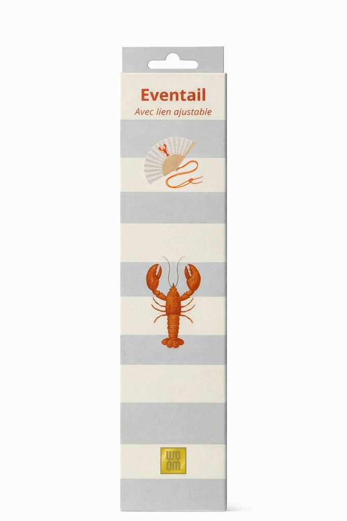 Eventail avec bandoulière - Homard