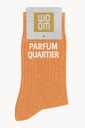 Chaussettes à Paillettes à Message "Parfum Quartier" - Orange