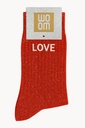 Chaussettes à Paillettes à Message "Love" - Rouge