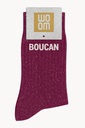 Chaussettes à Paillettes à Message "Boucan" - Violet