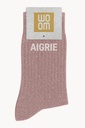 Chaussettes à Paillettes à Message "Aigrie" - Rose Gold