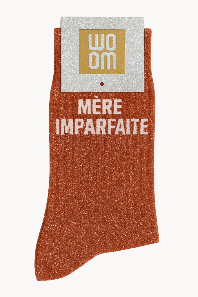 Chaussettes à Paillettes à Message "Mère Imparfaite" - Roobios