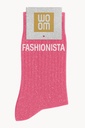 Chaussettes à Paillettes à Message "Fashionista" - Rose Bubble