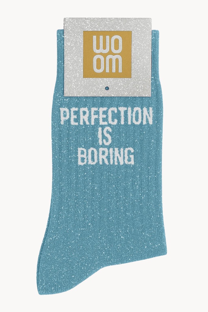Chaussettes à Paillettes à Message "Perfection Is Boring"