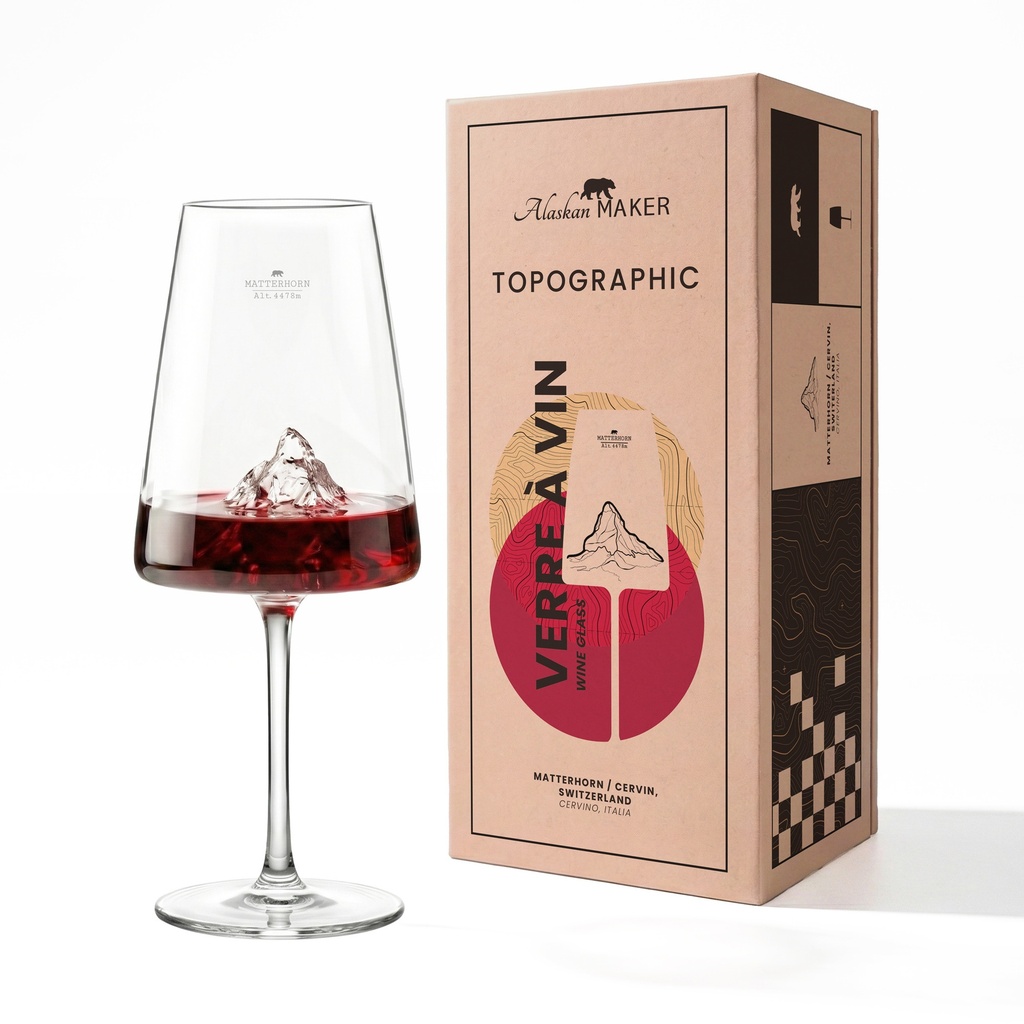 Coffret verre à vin - Matterhorn (Montagnes : Montagne Matterhorn)