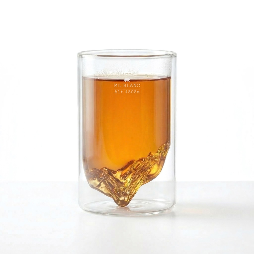 [5939-TOPO-DP-B] Verre Double Paroi - Mont Blanc (Montagnes : Montagne Mont Blanc)