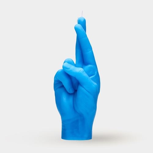 Bougie Croiser Les Doigts - Bleu