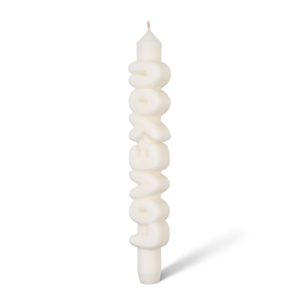 [7790-tp-love-white] Bougie Love You Blanc