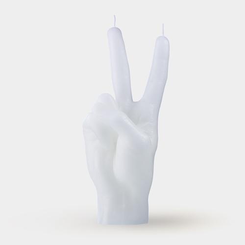 [7790-VIC-WHITE] Bougie Peace - Blanc