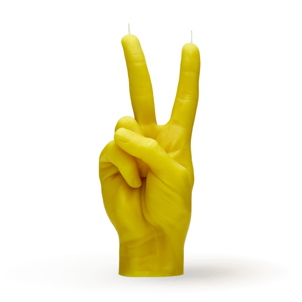 [7790-VIC-YELLOW] Bougie Peace - Jaune
