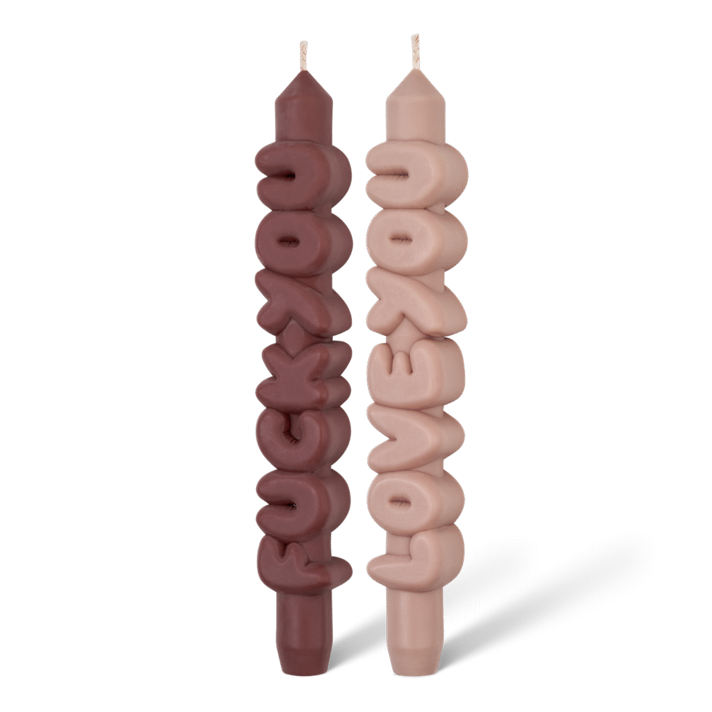 [7790-tp-set-con-2] Bougies F*CK &Love crème Moka