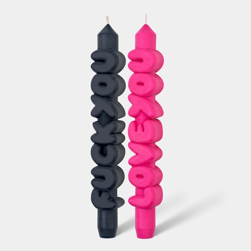 Bougies F*Ck&Love Rose Noir