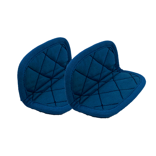 [6953-MJCM10] Paire de maniques coton Bleu - Myrtille