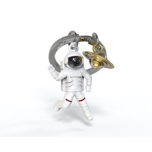 Porte-clés Astronaute et planète Saturne