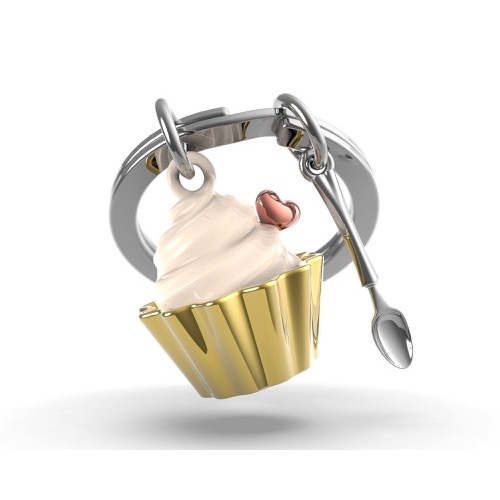 Porte-clés Cupcake vanille