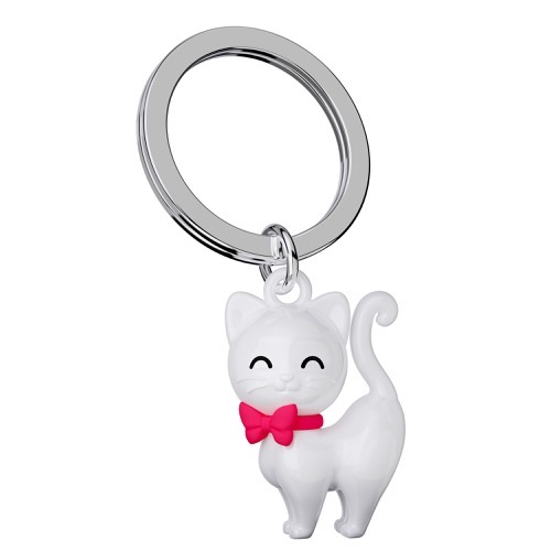[6938-MTM341-01] Porte-clés Chat blanc