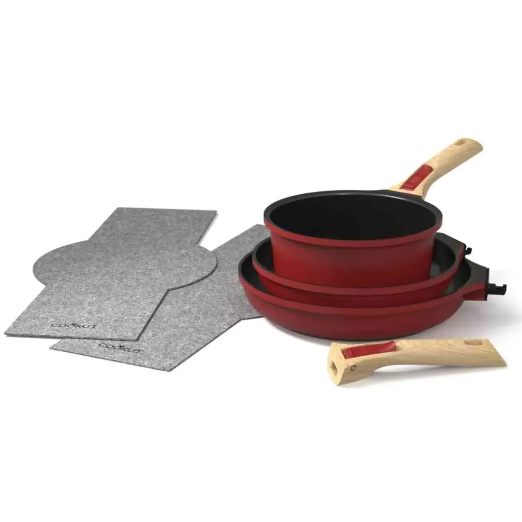 [6953-MJARG] L'incroyable kit poêles et casserole à poignée amovible PASSION