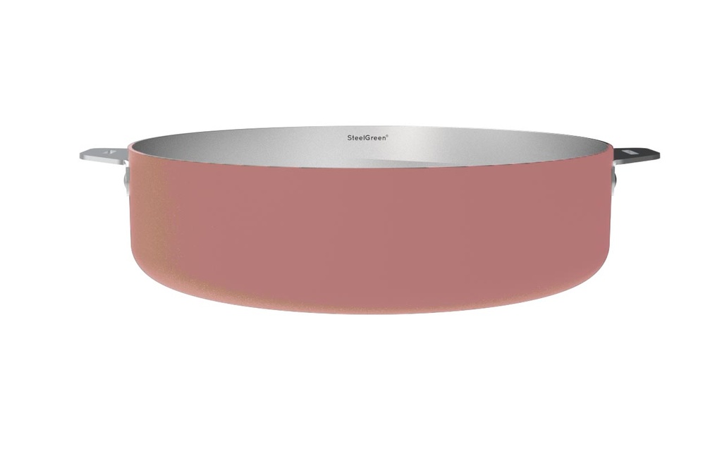 [6953-MERAT28RO] La Merveilleuse Sauteuse Inox 28Cm - Guimauve