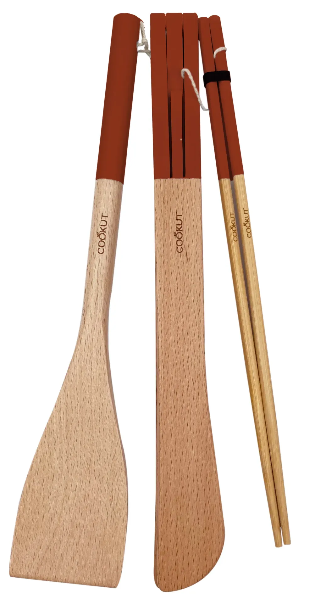 [6953-MJU3RG] Ustensiles en bois pour poêles et wok PASSION