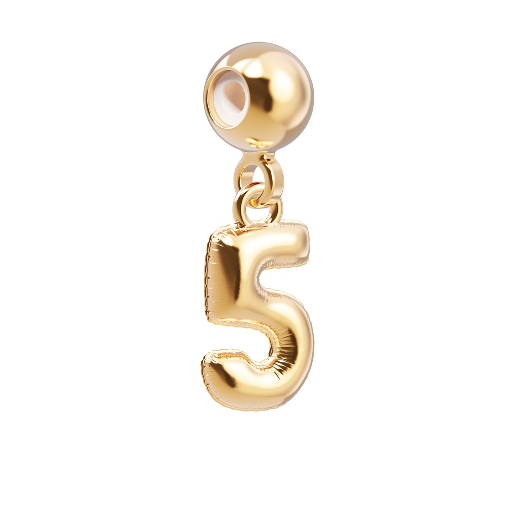 [6938-CHP0032] Charm Nombre 5