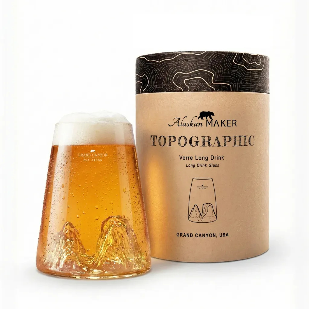 [5939-TOPO-VD-G] Verre design Grand Canyon-TOPOGRAPHIC