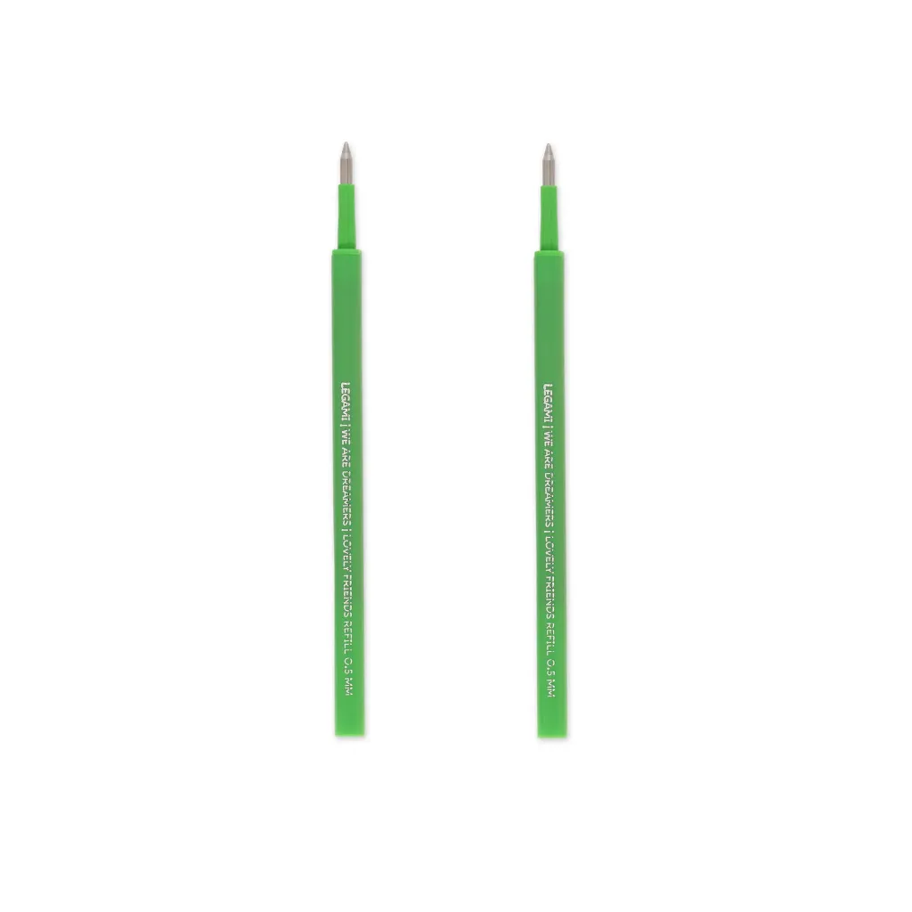 [2694-REFCPP0004] 2 Recharges Stylo Gel L  Friends - Lovely Friends Set De Recharges - Vert