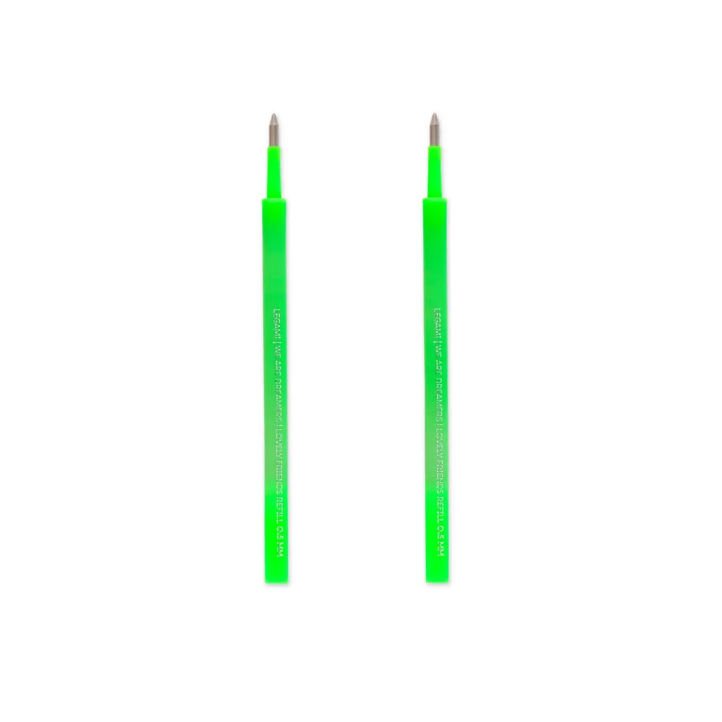 [2694-REFCPP0006] 2 Recharges Stylo Gel L  Friends - Lovely Friends Set De Recharges - Vert Fluo