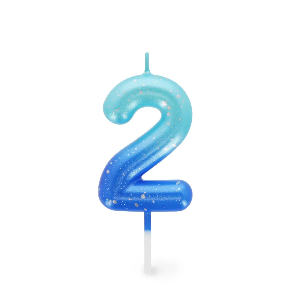 Bougie Pour Gâteau - Bougie D'Anniversaire - Bleu - 2