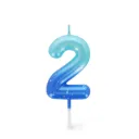 Bougie Pour Gâteau - Bougie D'Anniversaire - Bleu - 2