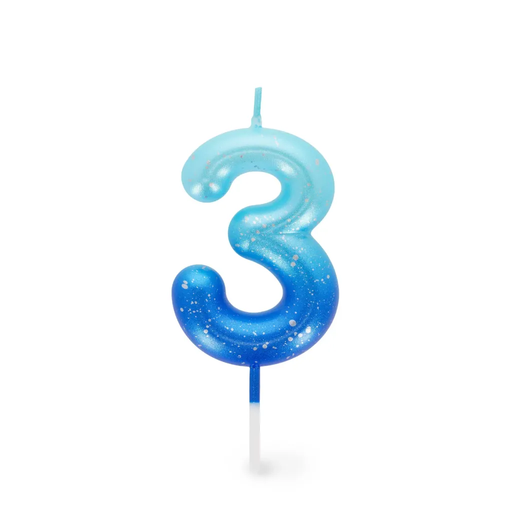 Bougie Pour Gâteau - Bougie D'Anniversaire - Bleu - 3