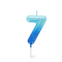 Bougie Pour Gâteau - Bougie D'Anniversaire - Bleu - 7