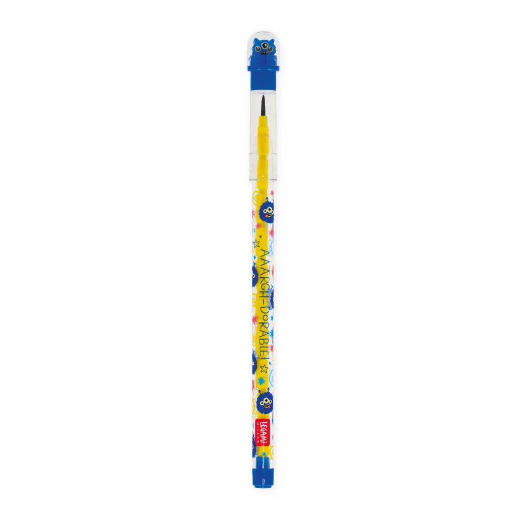 [2694-STE0003] Crayon à Empiler avec Gomme - Take a Tip - Monstre - Mine 2B