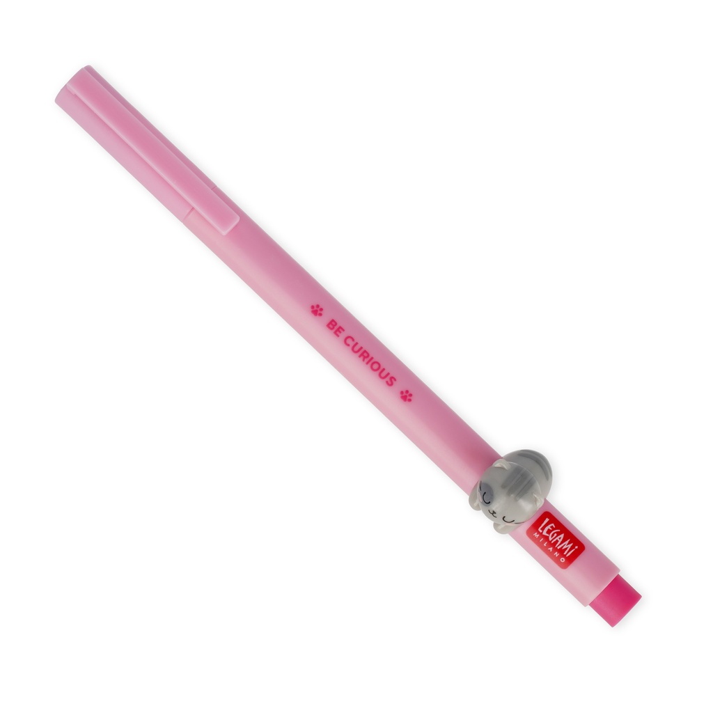 [2694-CPP0002] Stylo Gel Avec Décoration Animale - Lovely Friends - Kitty