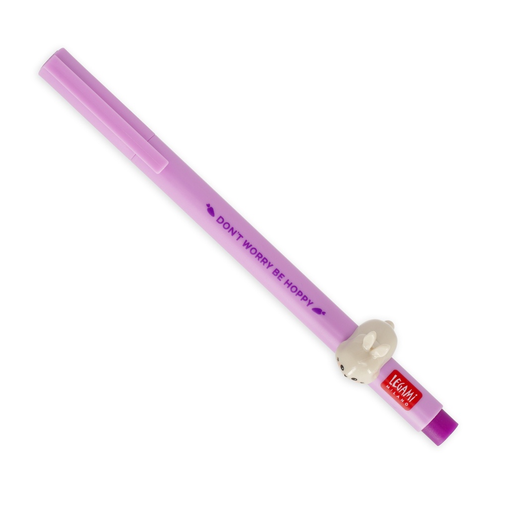 [2694-CPP0009] Stylo Gel Avec Décoration Animale - Lovely Friends - Lapin
