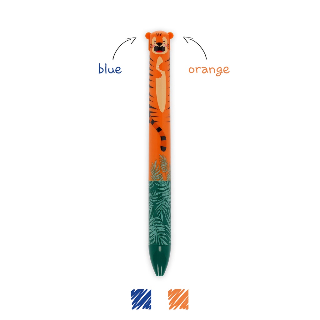 [2694-CLICK0028] Stylo À Bille Bicolore - Click&Clack - Tigre