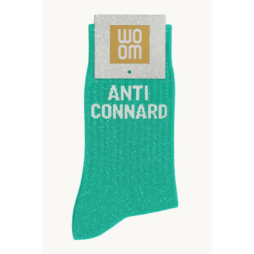 Chaussettes à Paillettes à Message "Anti Connard" - Green Queen